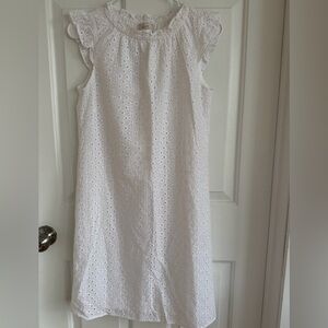 LOFT women's White Eyelet  Dress